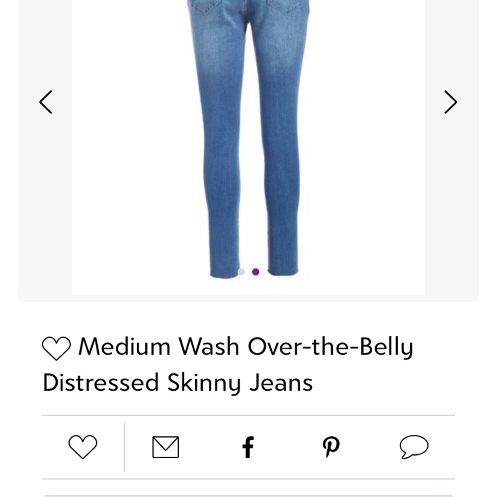 Mom and co distressed maternity jeans basically new - Picture 2 of 4